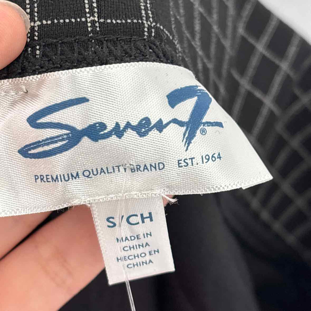 Size S 7 for all Mankind Black Print Pants