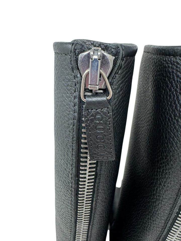 Shoe Size 38 Gucci Black Leather Luxury - Boots