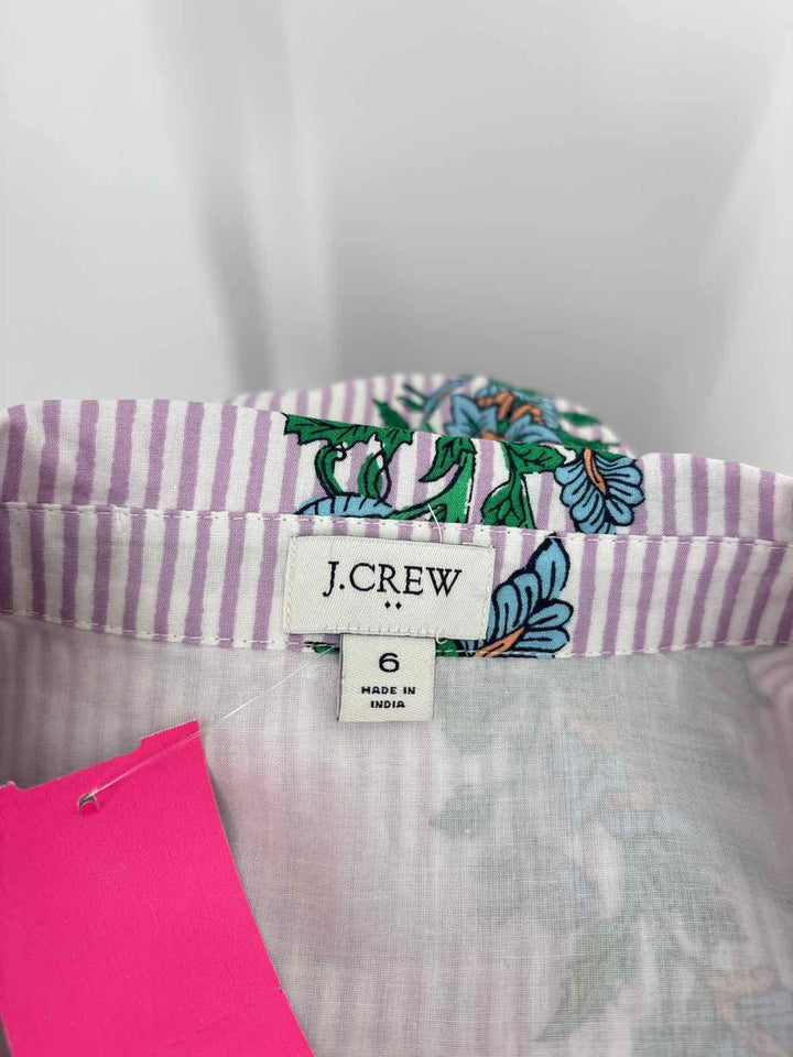 Size 6 J Crew Purple Print Dress