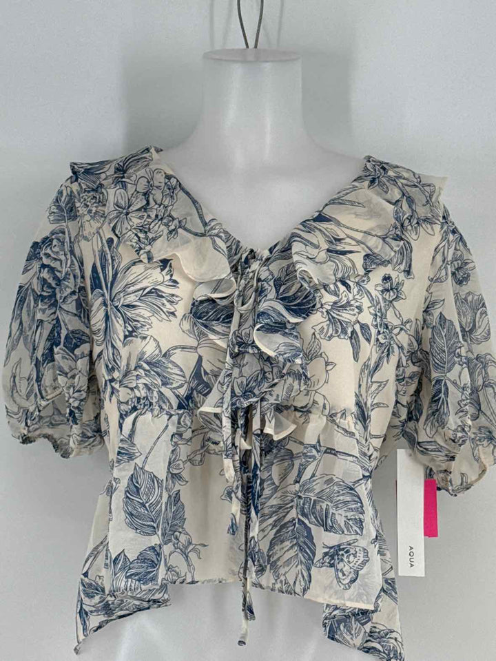 Size XS AQUA Cream Shirt