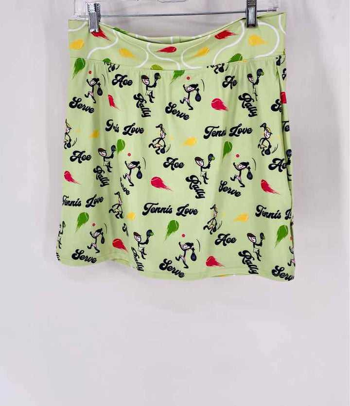 Size XL Green Print Skirt