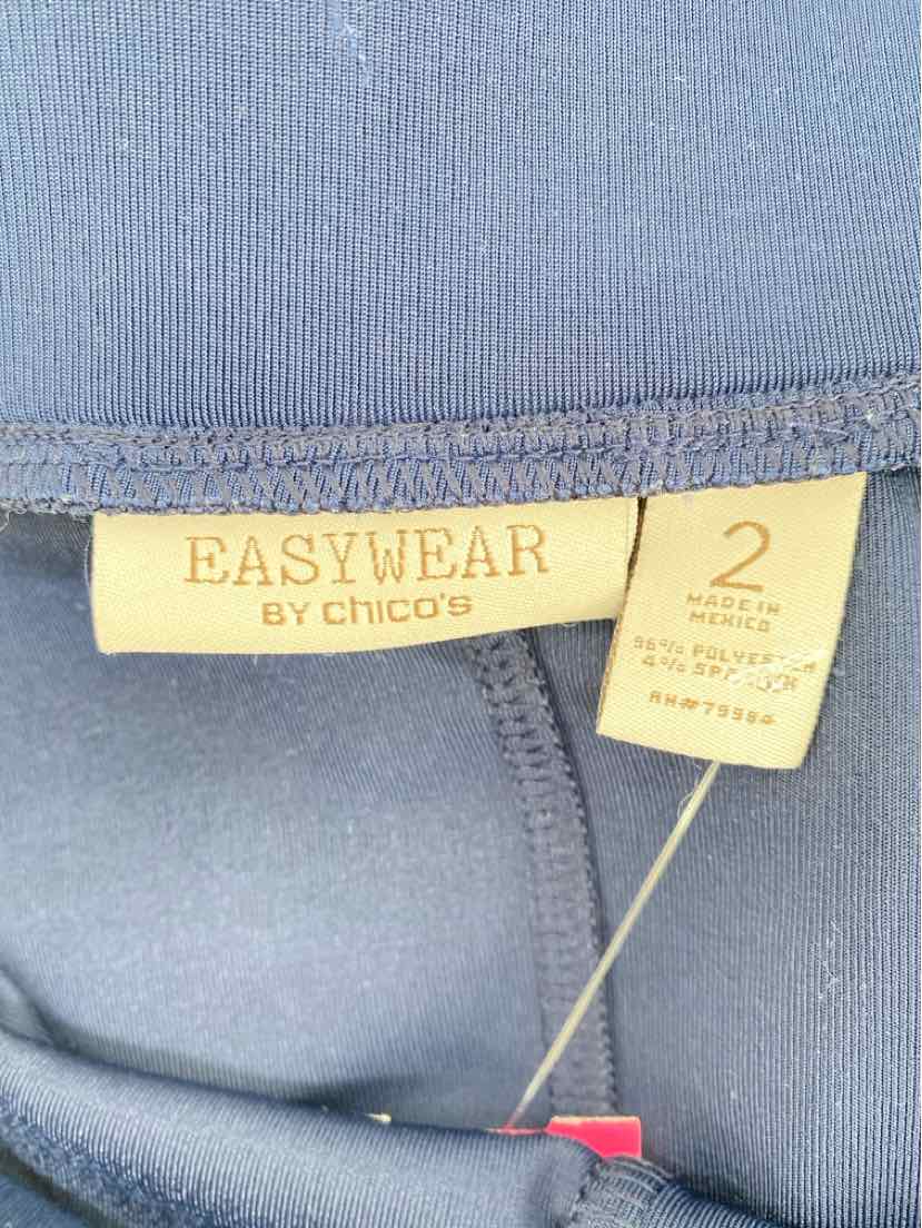 Size L Chico's Navy Skirt