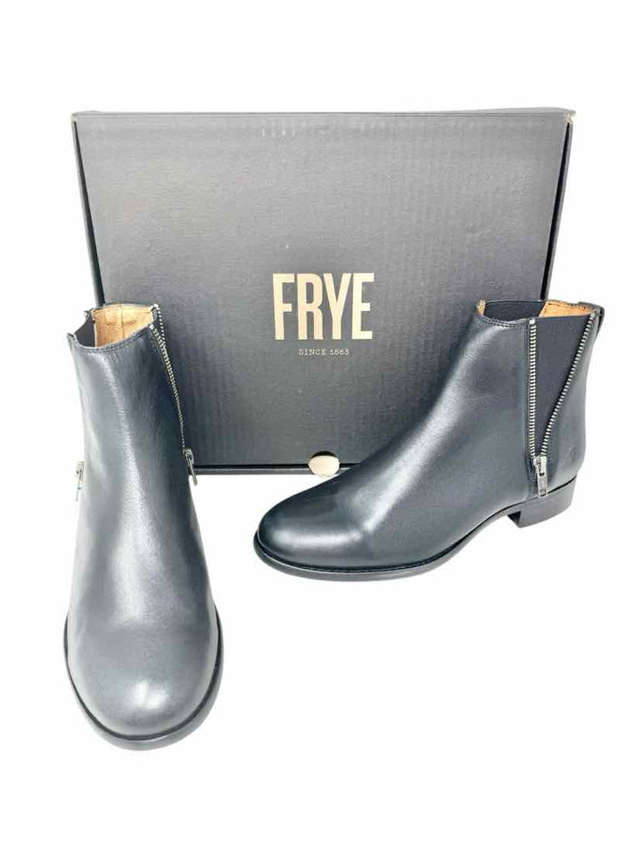 Shoe Size 8 Frye Black Leather Boots