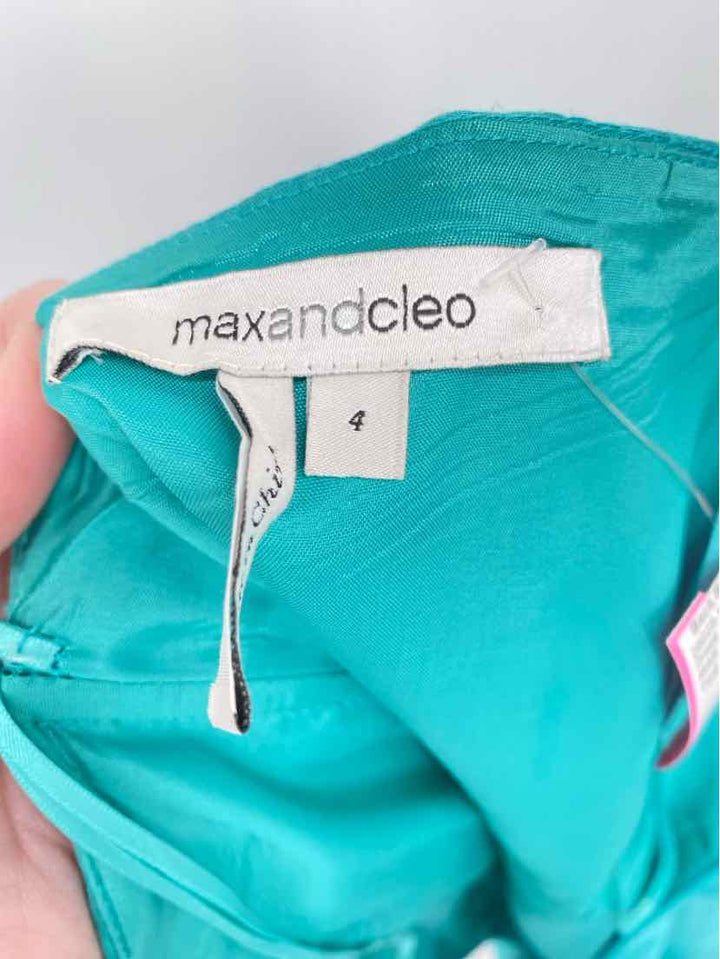 Size 4 MAX & CLEO Teal Dress