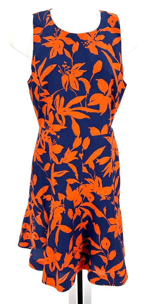 Size 8 J Crew Navy Print Dress