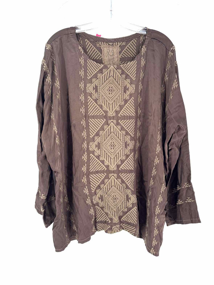 Size L Johnny Was Olive Shirt