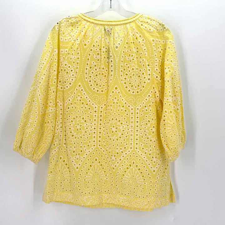 Size M Chico's Yellow Knit Beaded Shirt