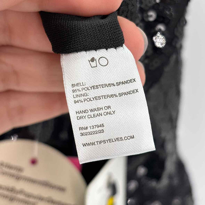 Size M Black Sequined Leggings