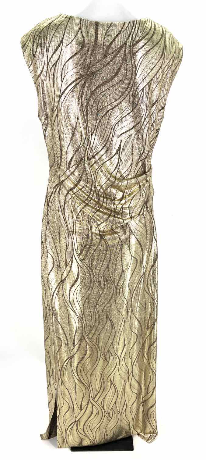 Size 14 CONNECTED APPAREL Gold Dress