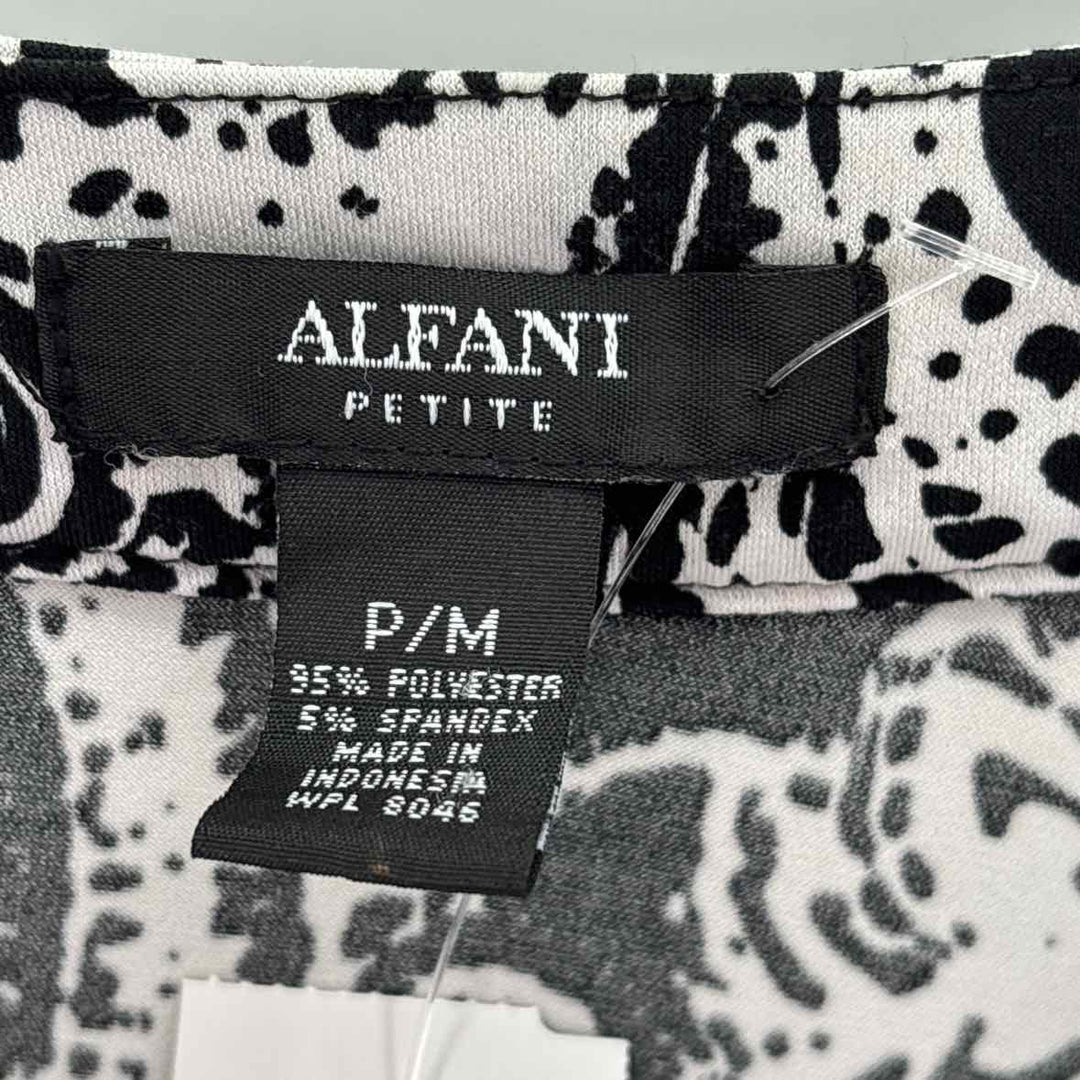 Size M ALFANI Black/White Dress