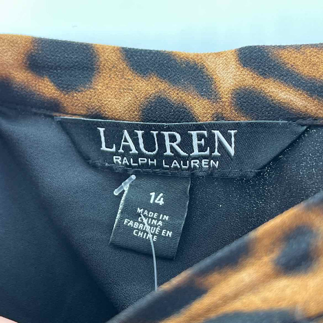 Size 14 RALPH LAUREN Brown Print Skirt