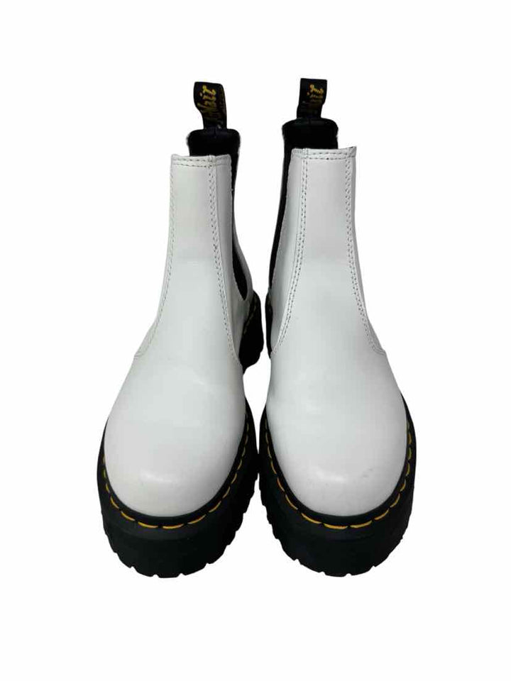 Shoe Size 7 DOC MARTENS White Leather Boots