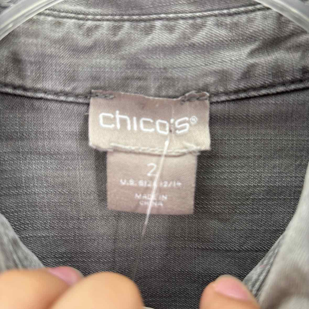 Size L Chico's Gray Shirt