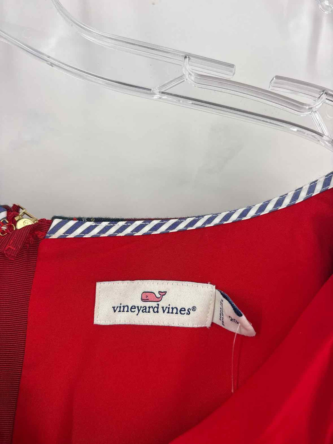 Size 20 Vineyard Vines Red Print Dress
