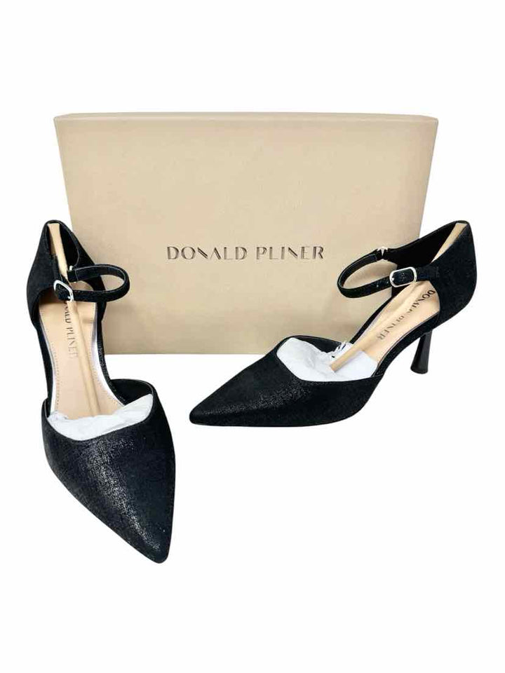 Shoe Size 8 DONALD PLINER Black Leather Pumps