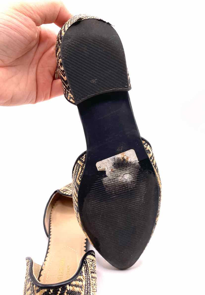 Shoe Size 8.5 ISSAC MIZRAHI TAN PRINT Flats