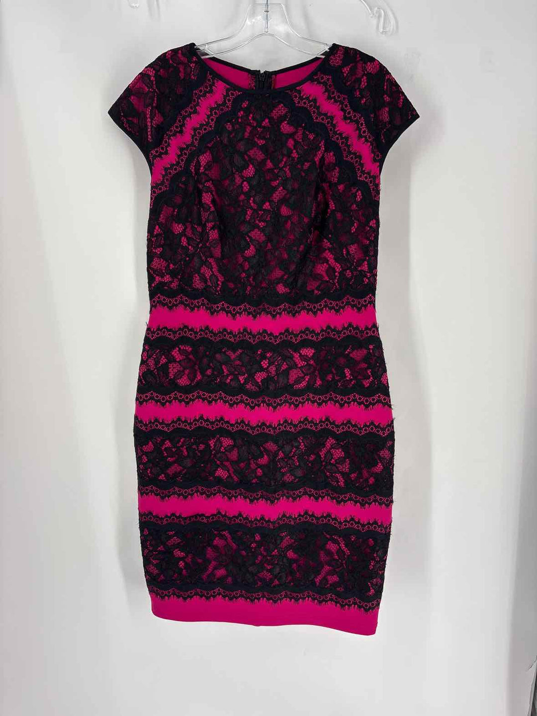 Size 12 TADASHI SHOJI Fuschia Lace Dress