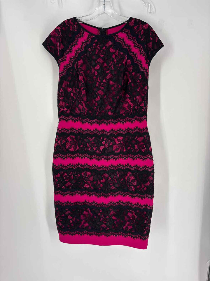 Size 12 TADASHI SHOJI Fuschia Lace Dress
