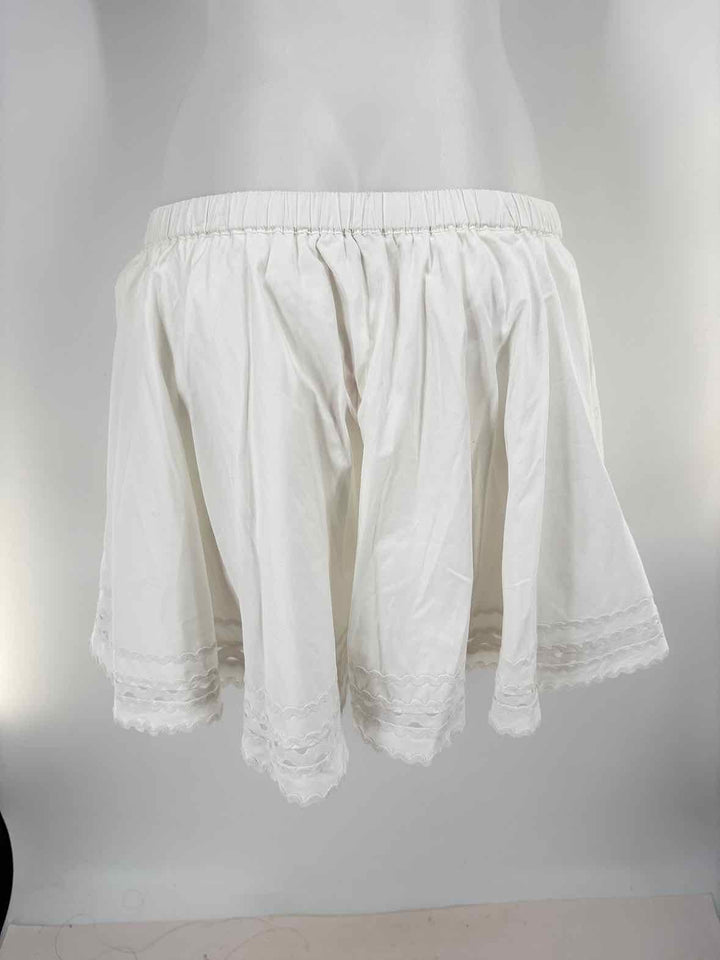 Size L J Crew White Skirt