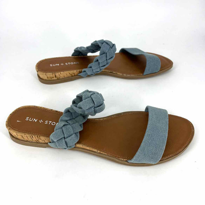 Shoe Size 10 Blue Denim Sandals
