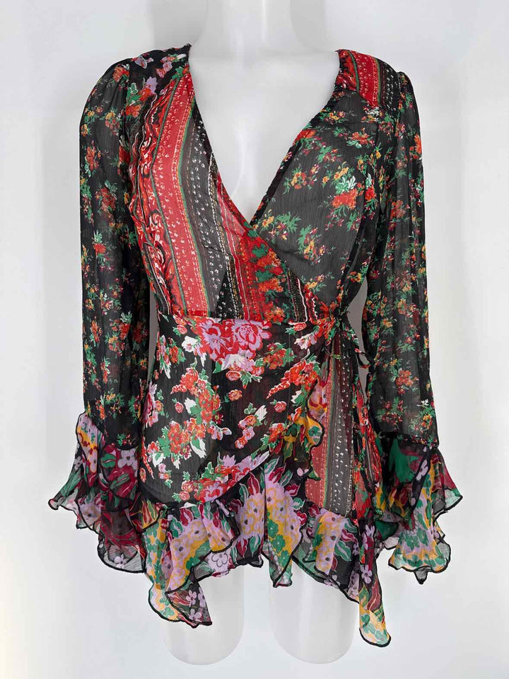 Size S FREE PEOPLE Multi-Color Cardigan