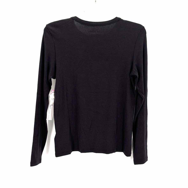 Size M NICOLE MILLER Black Tencel Knit Shirt