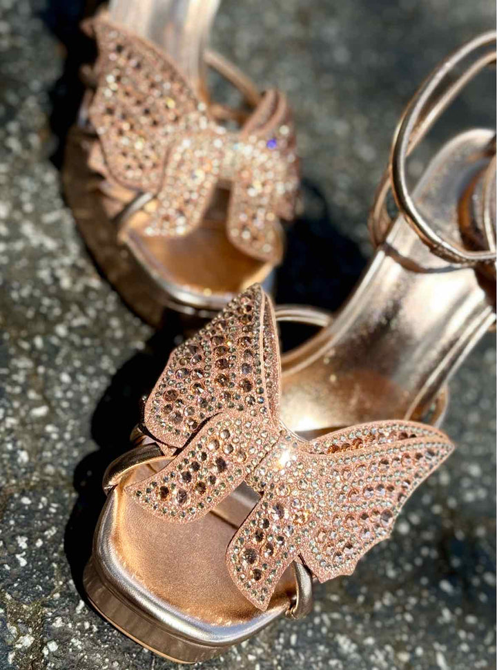 Shoe Size 6.5 JEFFREY CAMPBELL Rose Gold Faux Leather Sandals