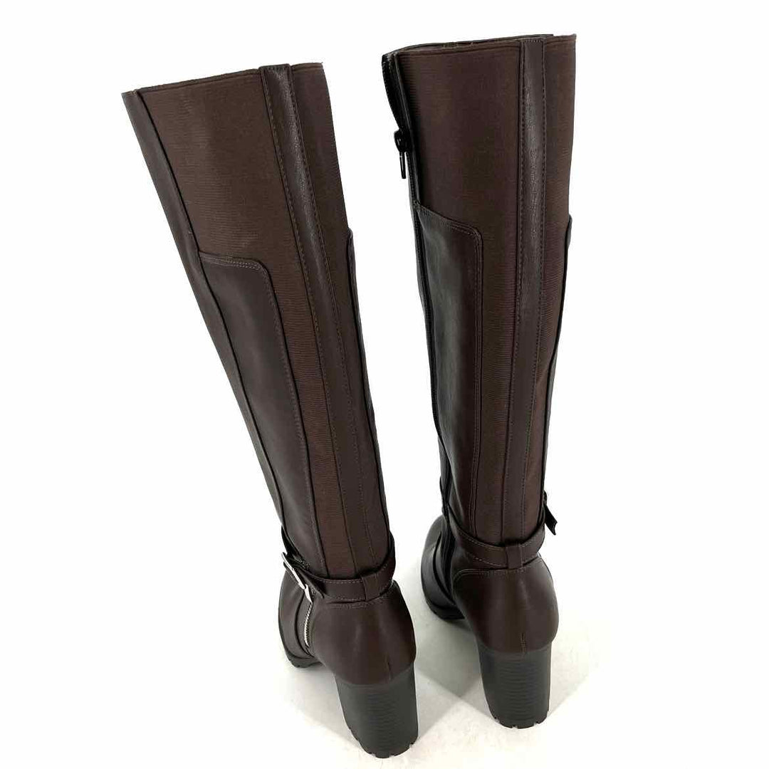 Shoe Size 8 KELLY & KATIE Brown Faux Leather Boots