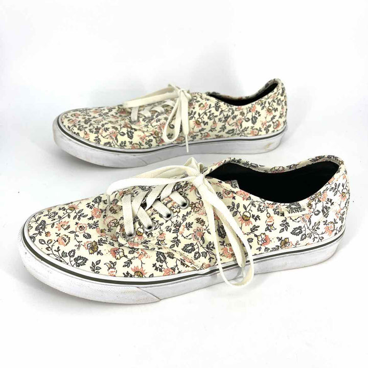 Shoe Size 11 Vans Ivory Canvas Sneakers