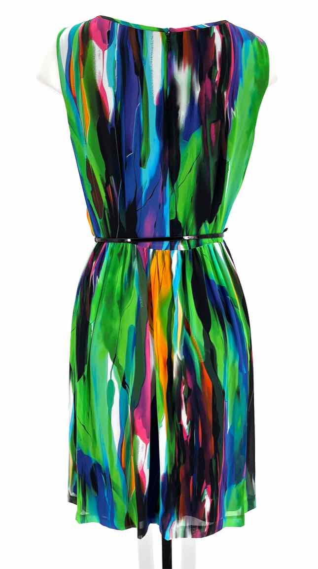 Size 6 ELLEN TRACY Multi-Color Dress