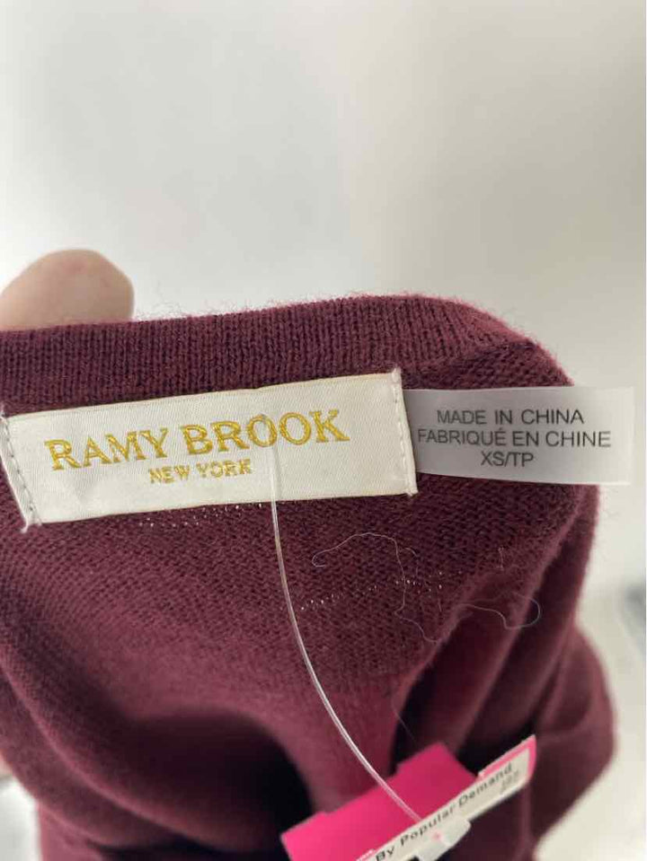 Size XS Ramy Brook Burgundy Sweater
