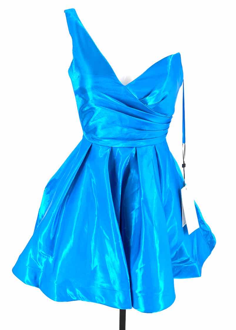 Size 2 Turquoise Satin Dress