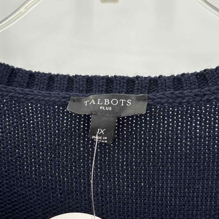 Size 1X Talbots Navy Sweater