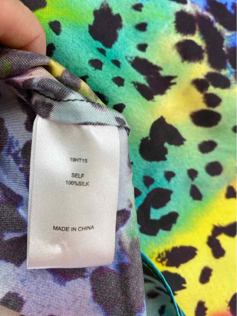 Size L Multi-Color Silk Shirt
