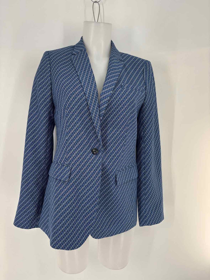 Size 8 Banana Republic Blue Print Blazer
