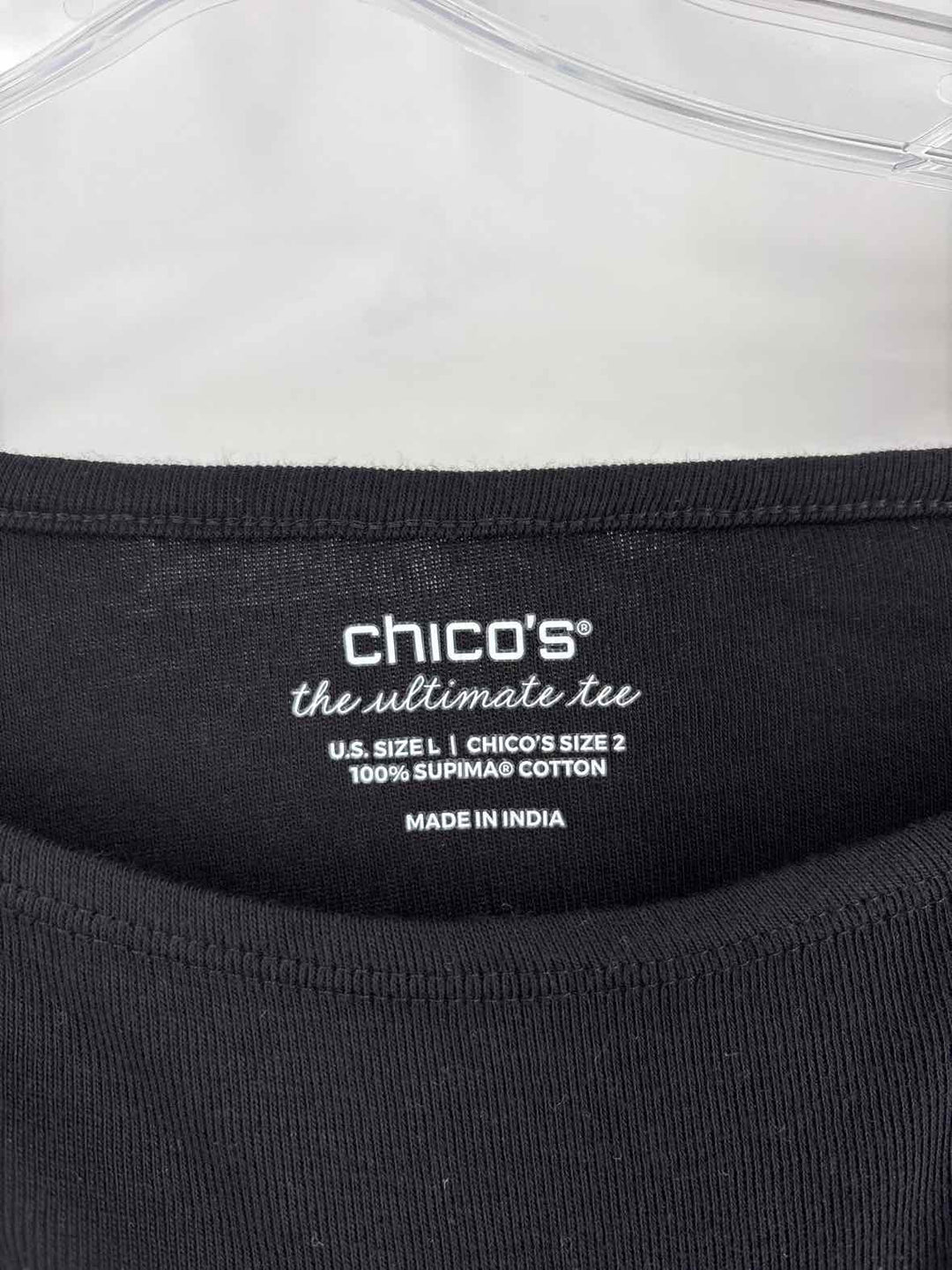 Size L Chico's Black Shirt