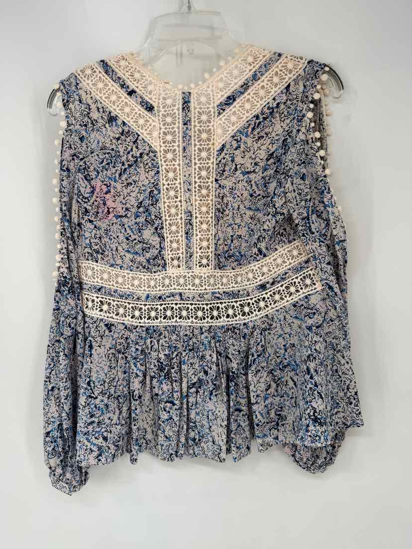 Size 2 REBECCA TAYLOR Multi-Color Shirt