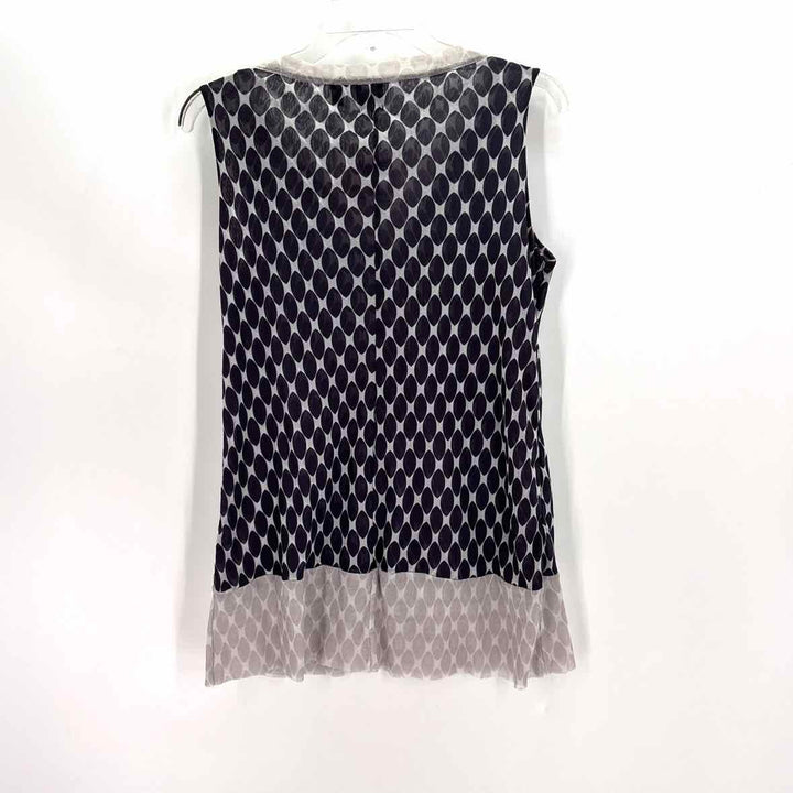 Size S SAKS FIFTH AVENUE Black Print Shirt