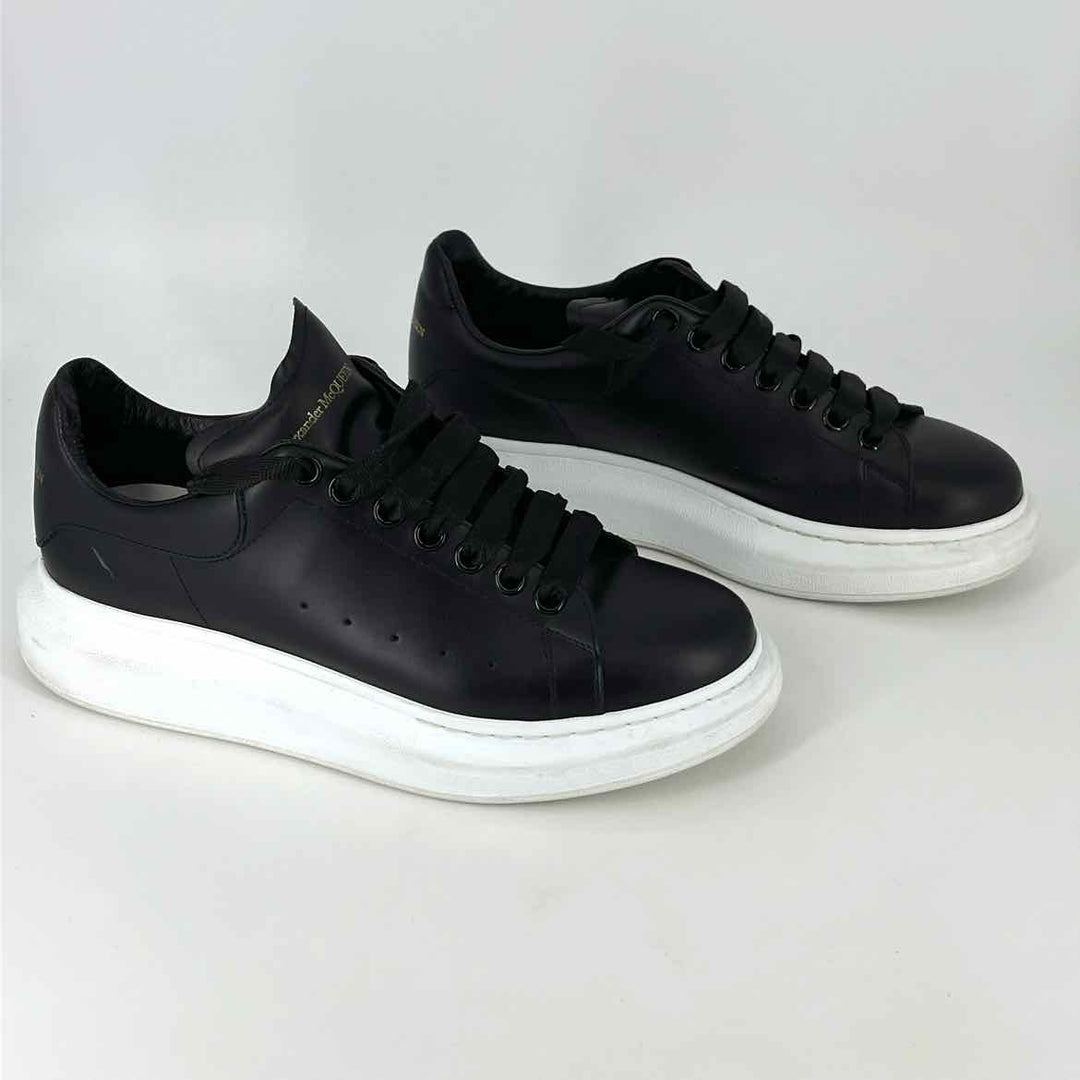 Shoe Size 9.5 Alexander McQueen Black Leather Luxury - Sneakers