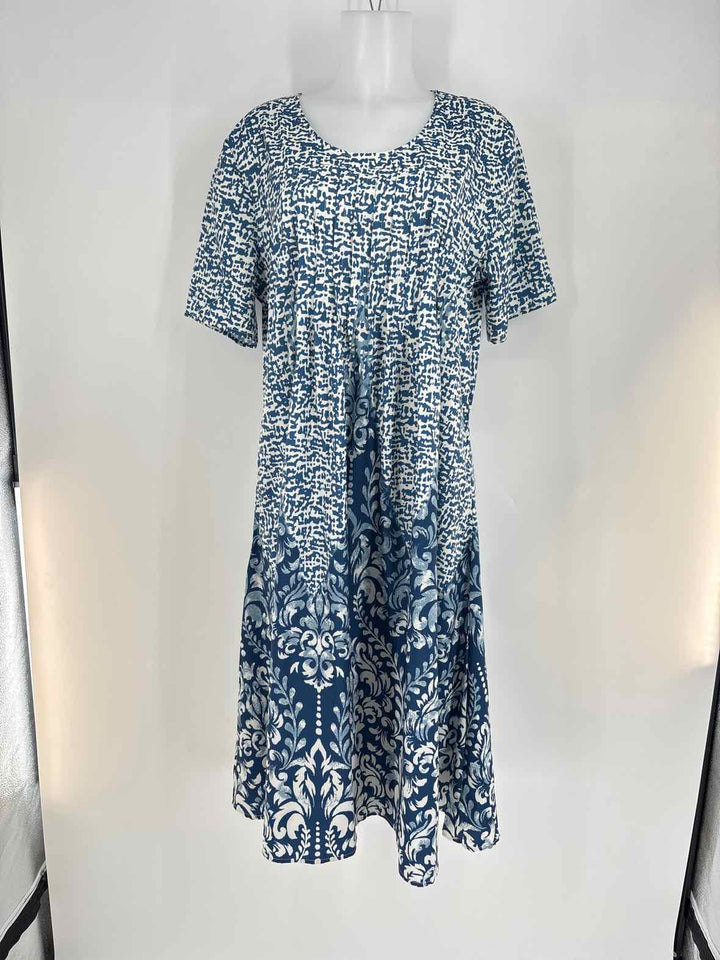Size XL Blue Print Dress