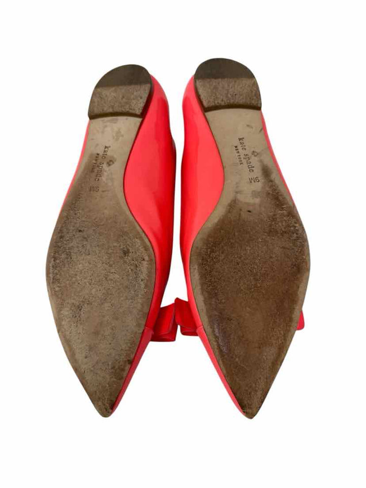 Shoe Size 9 Kate Spade Orange PATENT Flats