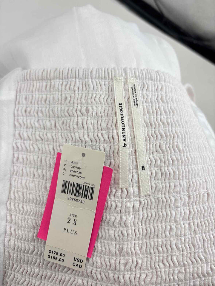 Size 2X Anthropologie White Dress