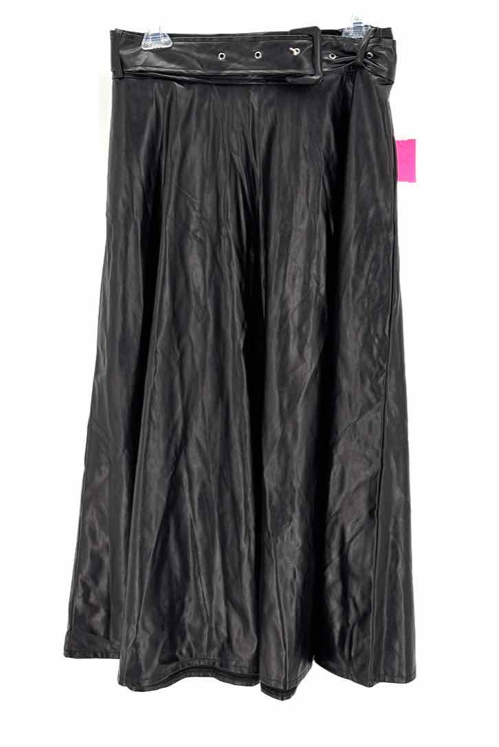 Size XL Black Faux Leather Skirt