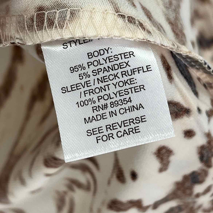 Size M ADRIENNE VITTADINI Brown Print Shirt