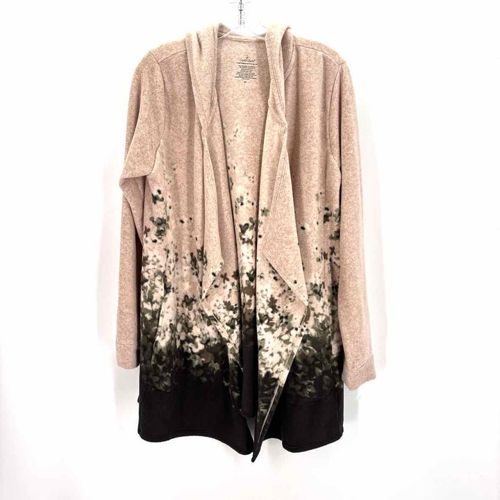 Size M CUDDLE DUDS Tan Fleece Jacket