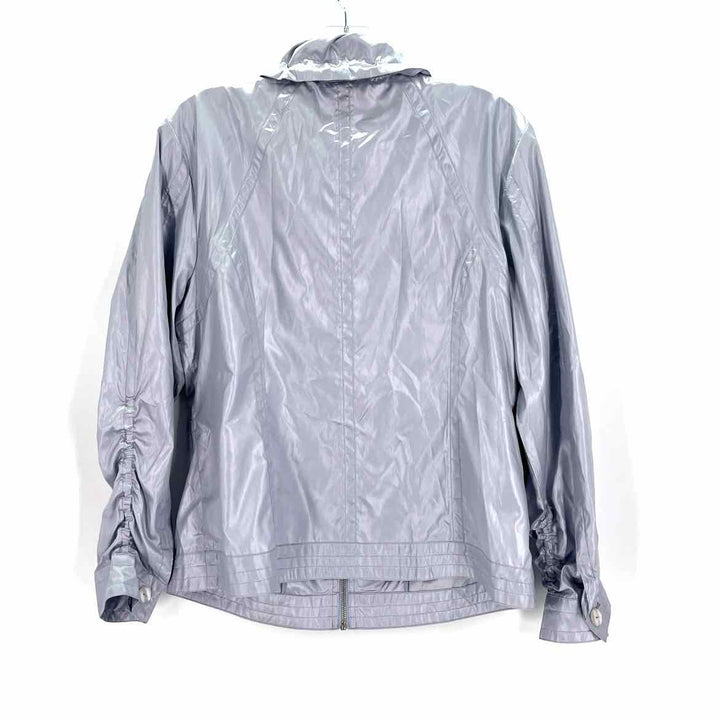 Size L Chico's Light Blue Nylon Jacket