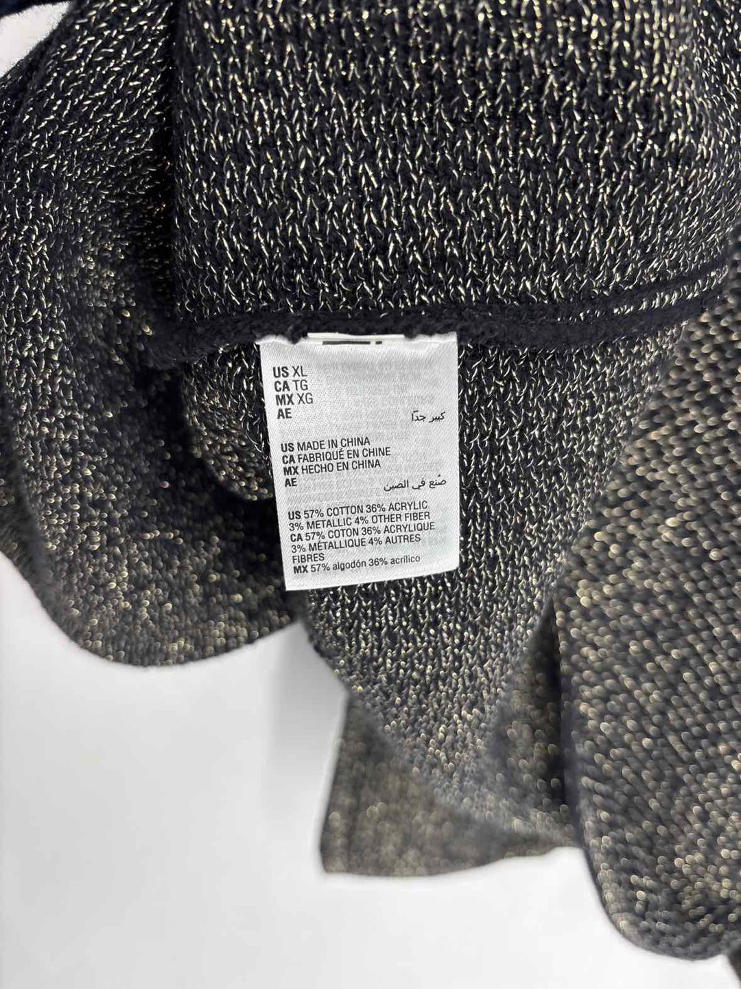 Size XL JM COLLECTION Black Knit Cardigan