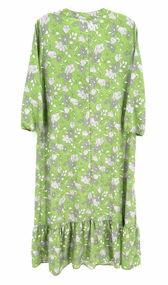 Size M LOFT Green Print Dress