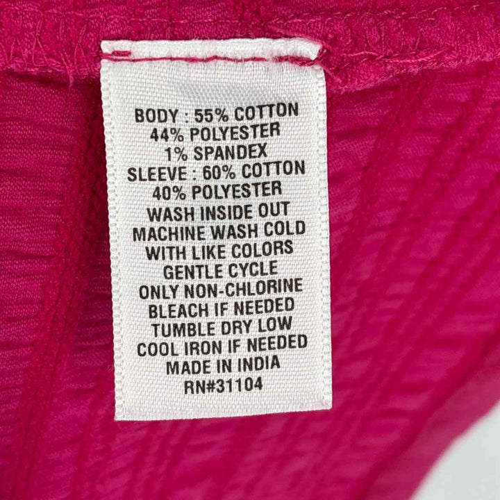 Size XL KIM ROGERS Hot Pink Knit Shirt