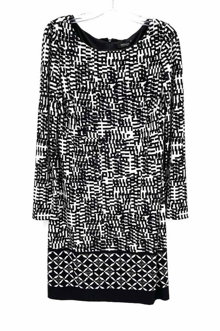 Size 8 Jones New York Black Print Dress